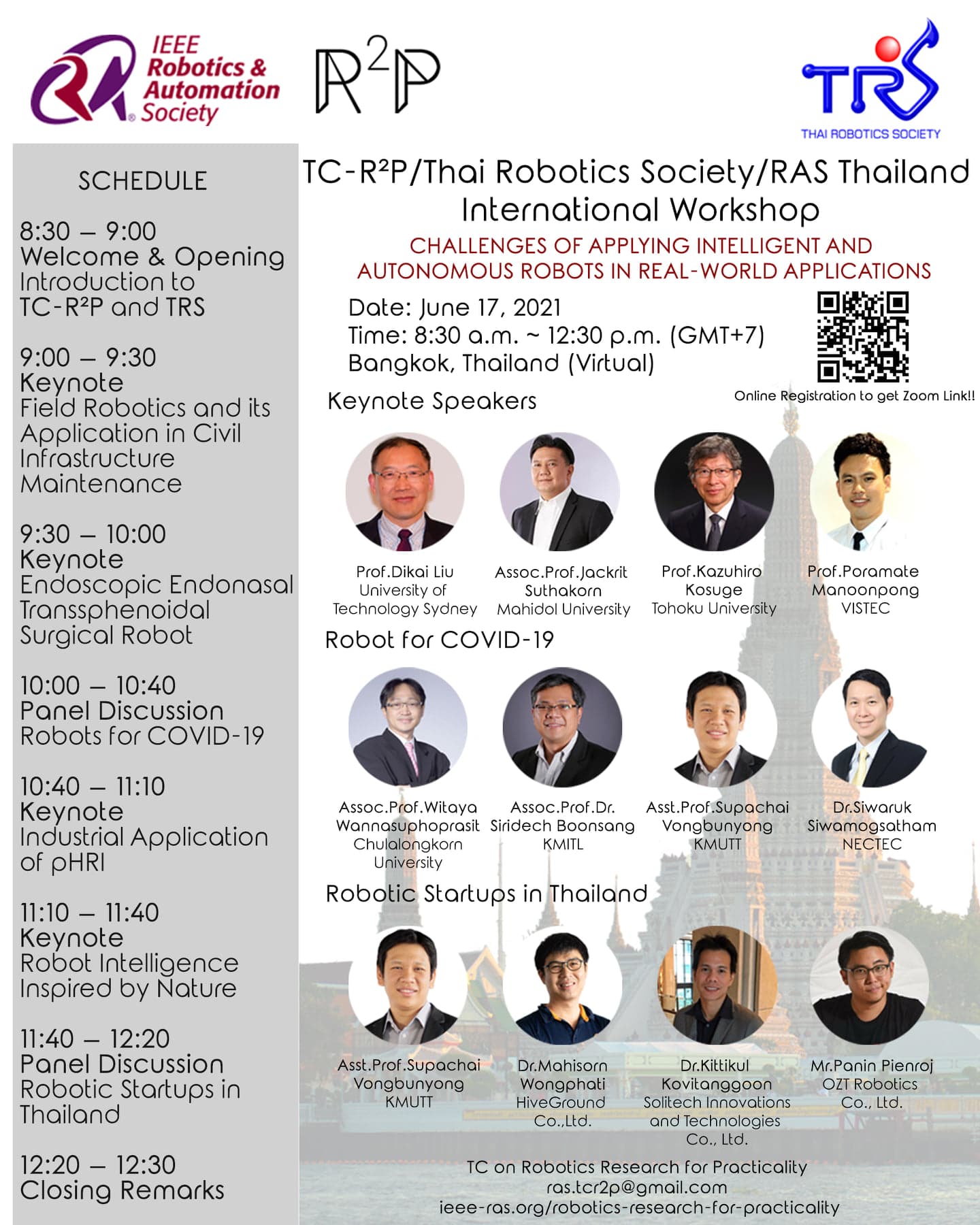 TC-R²P/Thai Robotic Society/RAS Thailand International Workshop